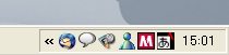 タスクトレイに Thunderbird アイコン